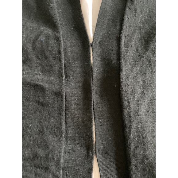 IISLI New York Womens Black Wool Silk Long Tunic Vest Sleeveless Cardigan Sz S - Picture 4 of 11
